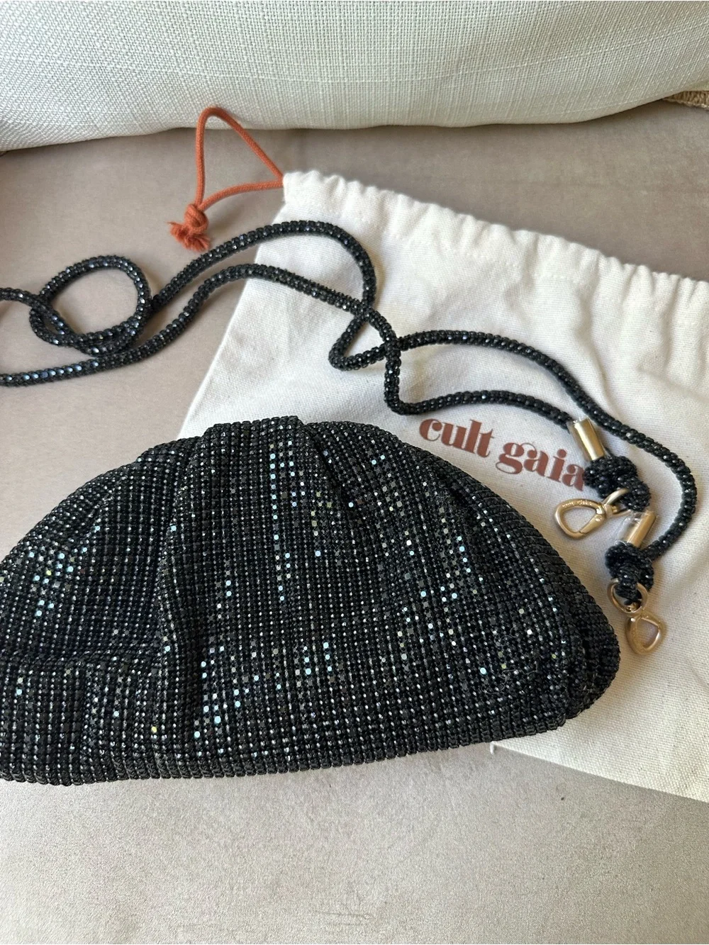 CULT GAIA Jaala Nano bag black Rhinestone